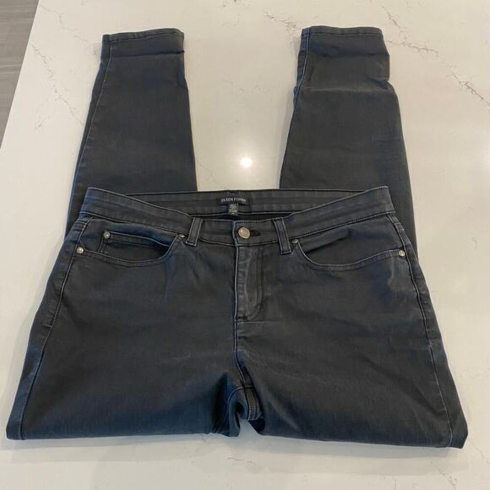 Eileen Fisher‎ Black Skinny Jeans size 12